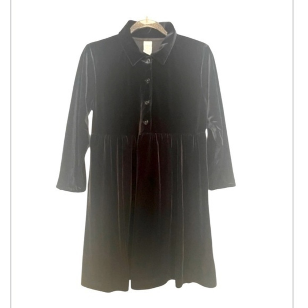 Girls Gap Black. Velour Holiday Dress Size Medium